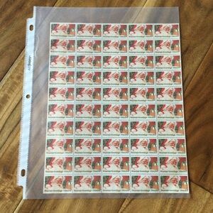 ✔️ 1983 Unused Sheet of Santa 20 cent Stamps Sheet of 50